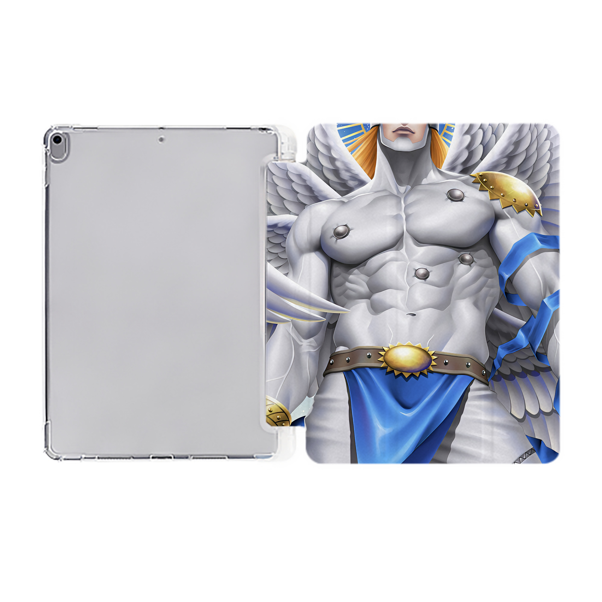 （画像用） Digimon デジタルモンスター/デジモン IPad ケース ペン収納付き 三つ折りスタンド PUレザー×シリコン 対応機種9.5/10.5/10.9インチ